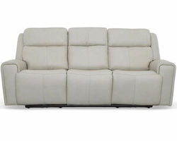 Barnett Power Reclining Sofa with Power Headrests and Lumbar (Ice leather) 87&quot;