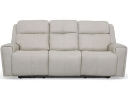 Barnett Power Reclining Sofa with Power Headrests and Lumbar (Ice leather) 87"