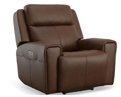 Barnett Power Recliner with Power Headrest and Lumbar (Chocolate Leather)