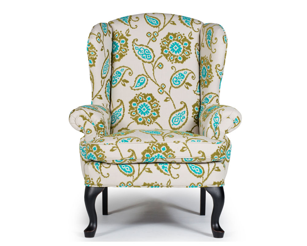 Sylvia Queen Anne Wing Chair (+100 fabrics) | Sofas and Sectionals, image size:1000x800