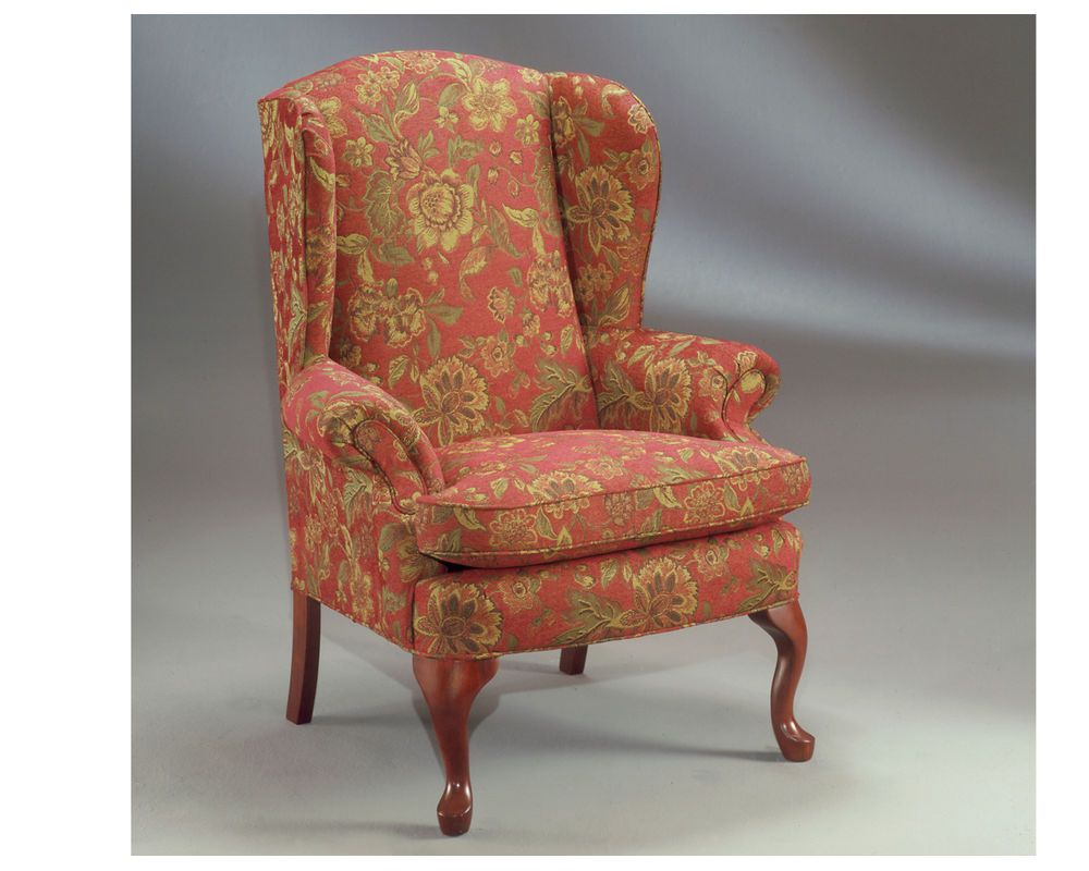 Sylvia Queen Anne Wing Chair (+100 fabrics) | Sofas and Sectionals, image size:1000x800
