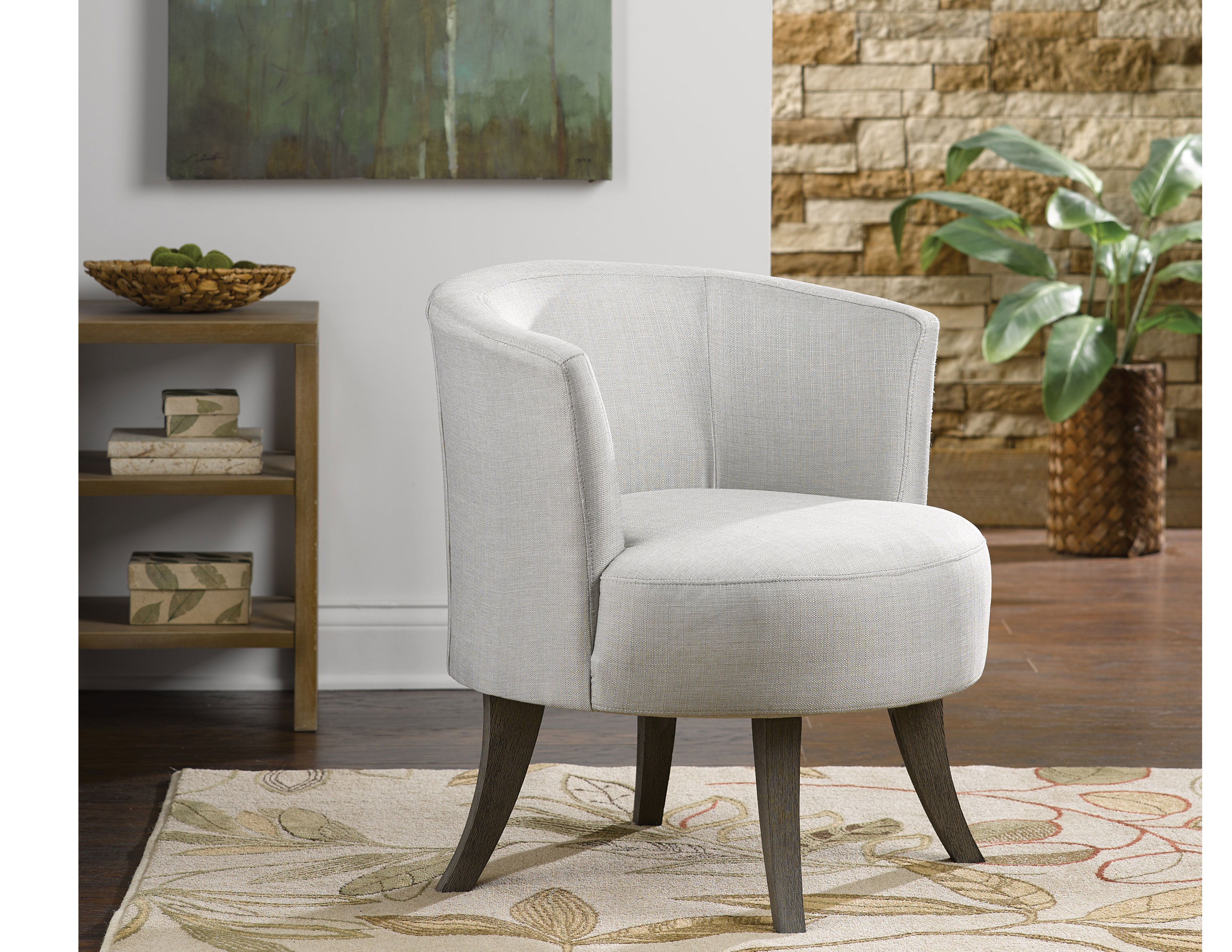 Steffen swivel store barrel chair