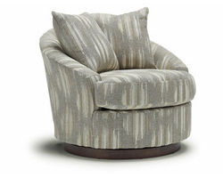 Alana Swivel Chair w/ Wood Base (+100 fabrics)