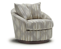 Alana Swivel Chair w/ Wood Base (+100 fabrics)