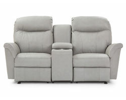 Caitlin Double Reclining Console Leather Loveseat (+3 leathers)