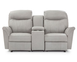 Caitlin Double Reclining Console Leather Loveseat (+3 leathers)