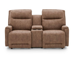 Derek Double Reclining Console Loveseat (+100 fabrics)
