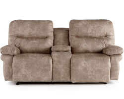 Leya Double Reclining Console Loveseat (+100 fabrics)