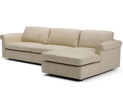 Ensemble 77919 Roll Arm Leather Sectional (+100 leathers)