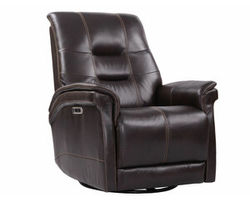 Carnegie Leather Cordless Power Swivel Glider Recliner (Cut the Cord) Coffee