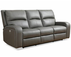 Polaris Haze Power Headrest Power Reclining Sofa (Faux Leather)