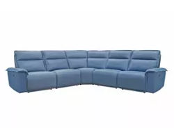 Perimeter 5 PC Power Reclining Sectional (Blue)