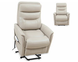Gemini Ivory Power Lift Recliner with Articulating Headrest (350 lbs.)