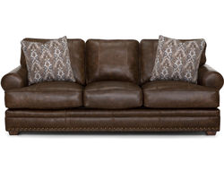 Tula Leather Sofa (93") Includes pillows