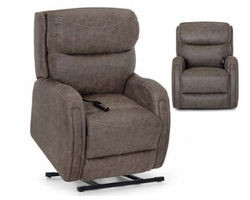 Oxford Power Recline - Power Headrest. - Power Lumbar Lift Reclining Chair (+2 leather like fabrics) 350 Pound Weight Limit