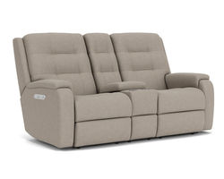 Arlo Power Headrest Power Reclining Console Loveseat (In stock)