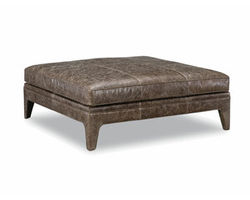 Meredith Leather 47&quot; Square Cocktail Ottoman (+45 leathers)