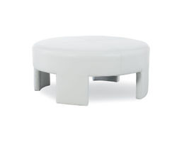 Margot 43" Round Leather Cocktail Ottoman (+45 leathers)
