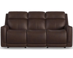 Alister 82" Leather Power Gliding Sofa with Power Headrests & Lumbar (3+ colors) in stock