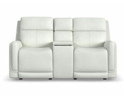 Alister 71&quot; Leather Power Gliding Loveseat with Console, Power Headrests &amp; Lumbar (3 colors)