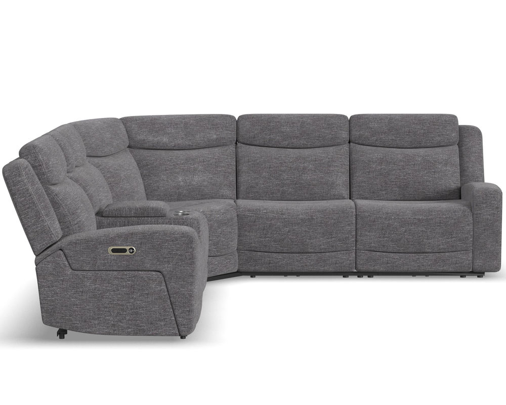 Ridge 1847 Power Reclining Sectional w/ Power Headrest (In stock) Zero ...