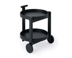 EQ3 Bar Cart, Black Oak