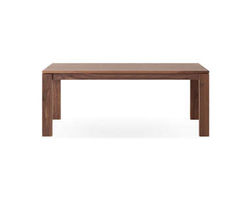 EQ3 Bon Expandable Dining Table, 74” (Expandable to 96”), Walnut