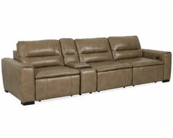 Graham 1318 Reclining Leather Sectional (adjustable sliding seat depth)