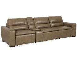 Graham 1318 Reclining Leather Sectional (adjustable sliding seat depth) in stock