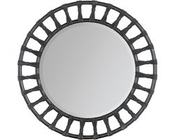 Retreat Pole Rattan Accent Mirror (Dark stain finish) 6950-90005-99