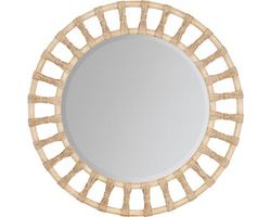 Retreat Pole Rattan Accent Mirror (Light sand finish) 6950-90005-80