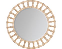 Retreat Pole Rattan Accent Mirror (Light sand finish) 6950-90005-80