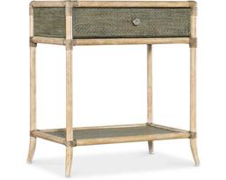 Retreat Pole Rattan Bedside Table (Two tone green finish) 6950-90117-35