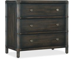 Retreat Pole Rattan Nightstand (Dark sand finish) 6950-90216-99