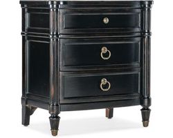 Charleston Three-Drawer Nightstand (black cherry finish) 6750-90015-97