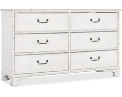 Charleston Six-Drawer Dresser (white heron finish) 6750-90101-06