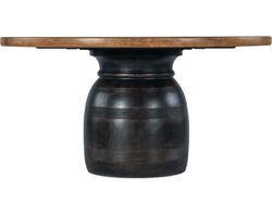 Big Sky 60" Round Dining Table (vintage natural and charred timber finish) 6700-75203-97