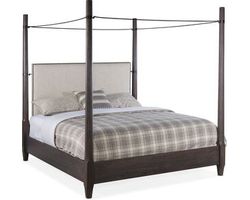 Big Sky California King Poster Bed w/canopy (charred timber finish) 6700-90660-98