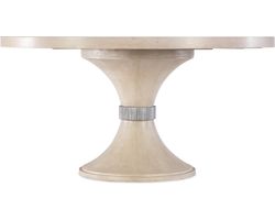 Nouveau Chic 60" Round Pedestal Dining Table (sandstone finish) 6500-75203-80
