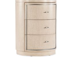 Nouveau Chic Round Nightstand (sandstone finish) 6500-90015-80