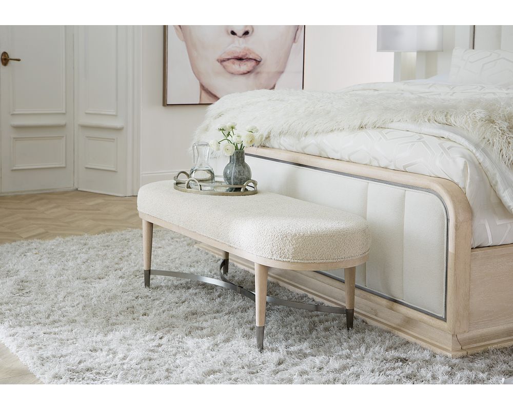 Nouveau Chic Upholstered Bench (sandstone finish) 6500-90019-80 - Main Image