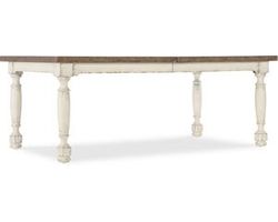 Americana Leg Dining Table w/1-22in leaf (time worn white and honey finish) 7050-75200-02