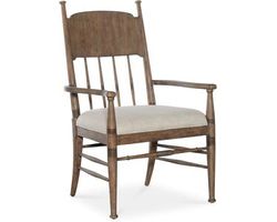 Americana Upholstered Seat Arm Chair (honey finish) 7050-75300-85