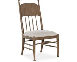 Americana Upholstered Seat Side Chair (honey finish) 7050-75310-85