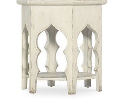 Americana Hexagon End Table (time worn white finish)7050-80115-02