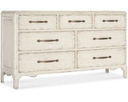 Americana Seven Drawer Dresser (time worn white finish) 7050-90002-02