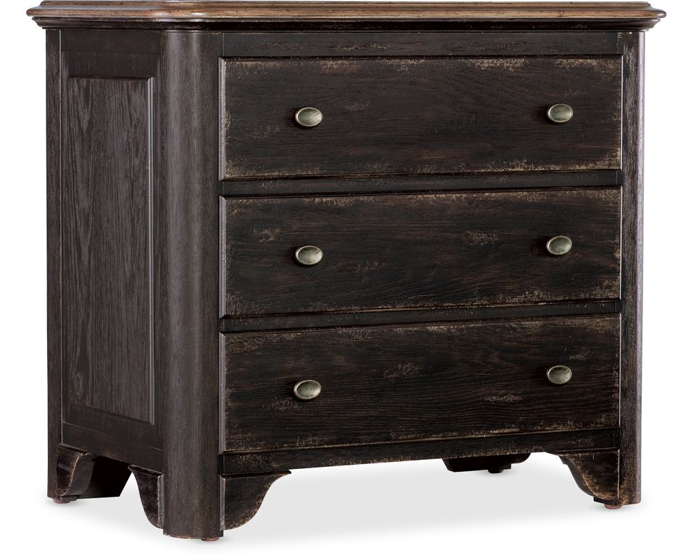 Americana Three-Drawer Nightstand (molasses with honey top finish) 7050 ...