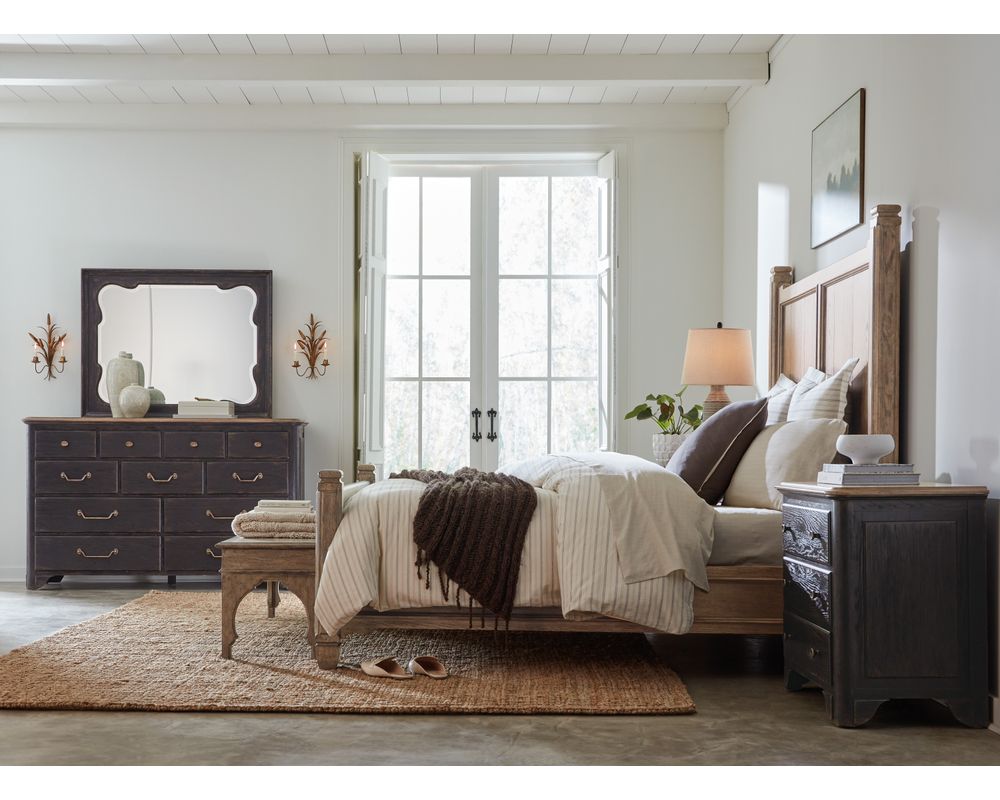 Americana Three-Drawer Nightstand (molasses with honey top finish) 7050 ...