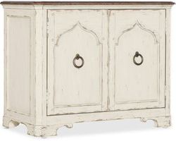 Americana Two-Door Nightstand (time worn white with honey top finish) 7050-90017-02