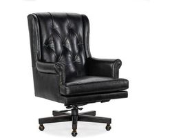 Charleston Executive Leather Swivel Tilt Chair (black) EC110-099